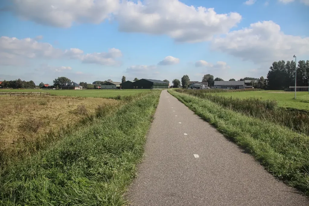 Routes vanaf de TOP: fietspad door de polder in Zuid-Holland
